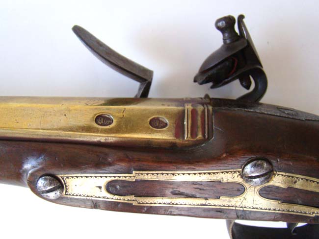 A Flintlock brass barreled blunderbuss made in 1793 for The Reverand Dr. Samuel Horsley, Lord Bishop of Rochester and Dean of Westminster. — image 5